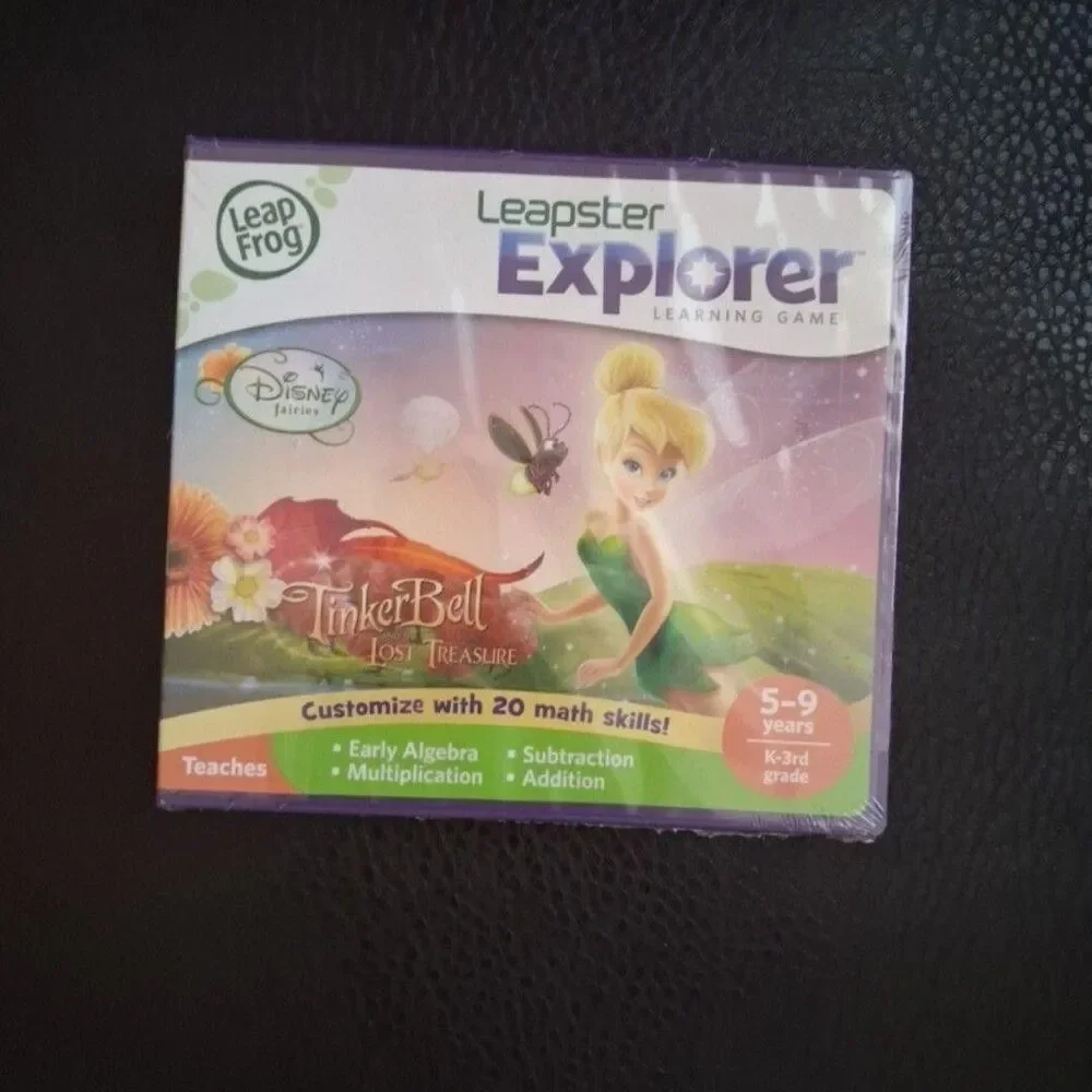 Disney Tinker Bell Lost Treasure Leapster Explorer Game LeapFrog Math Learning